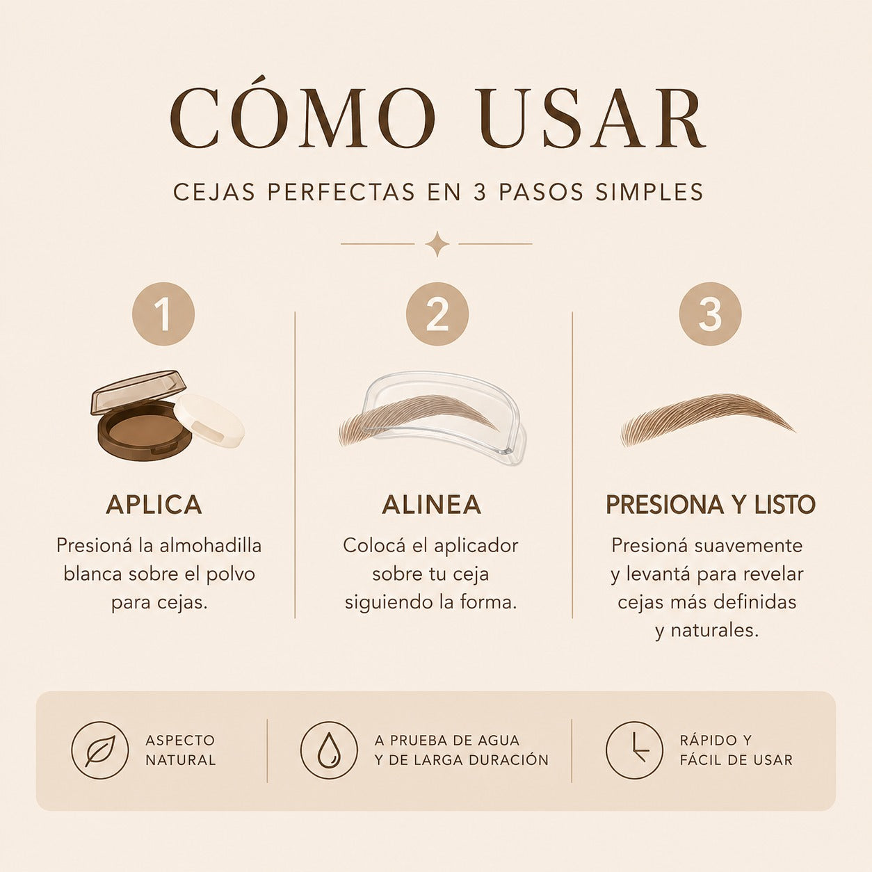 Sello de Polvo para Cejas Arqueadas Naturales