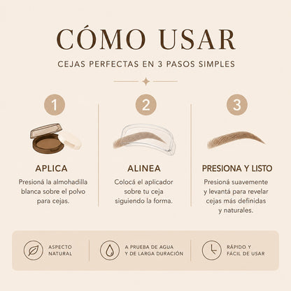 Sello de Polvo para Cejas Arqueadas Naturales