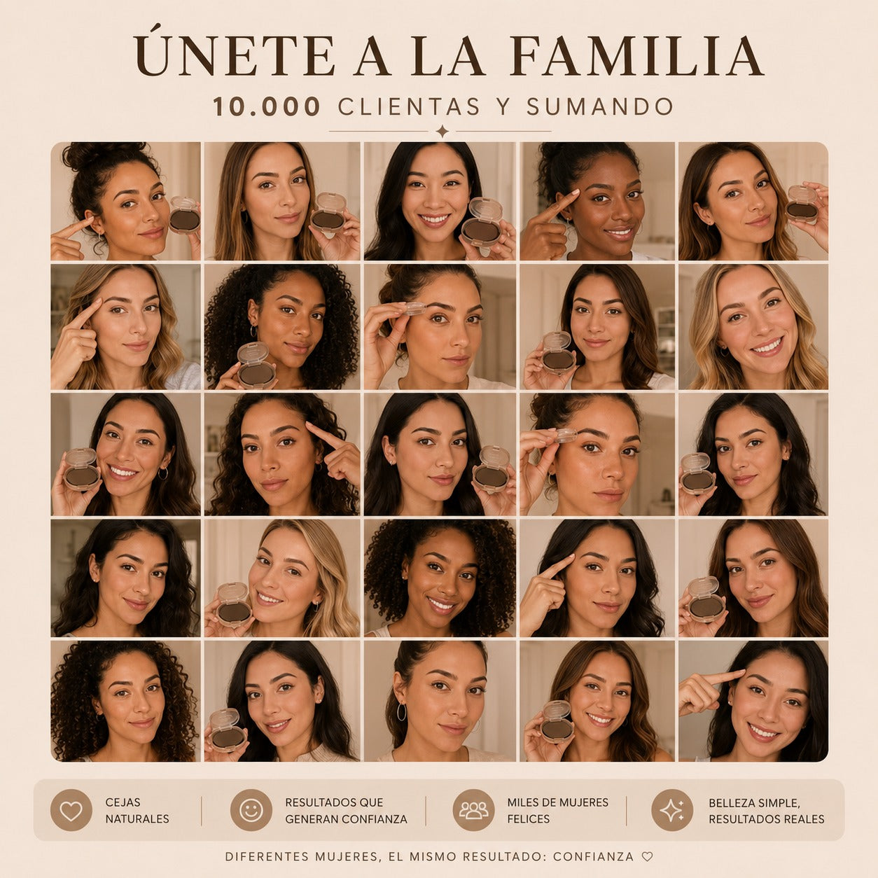 Sello de Polvo para Cejas Arqueadas Naturales